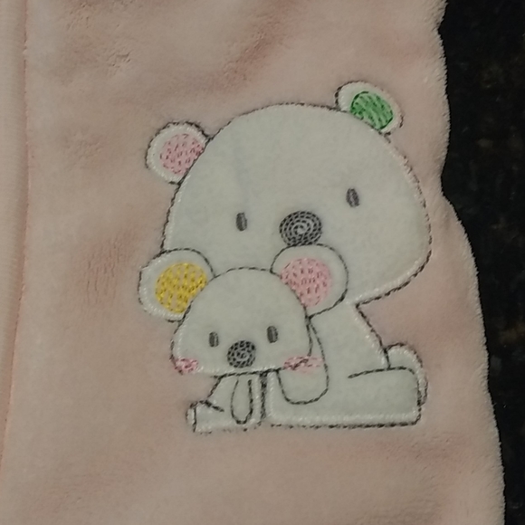 Absorba Pink Thick Plush Baby Sleeper Size 6-9 M - Picture 6 of 11